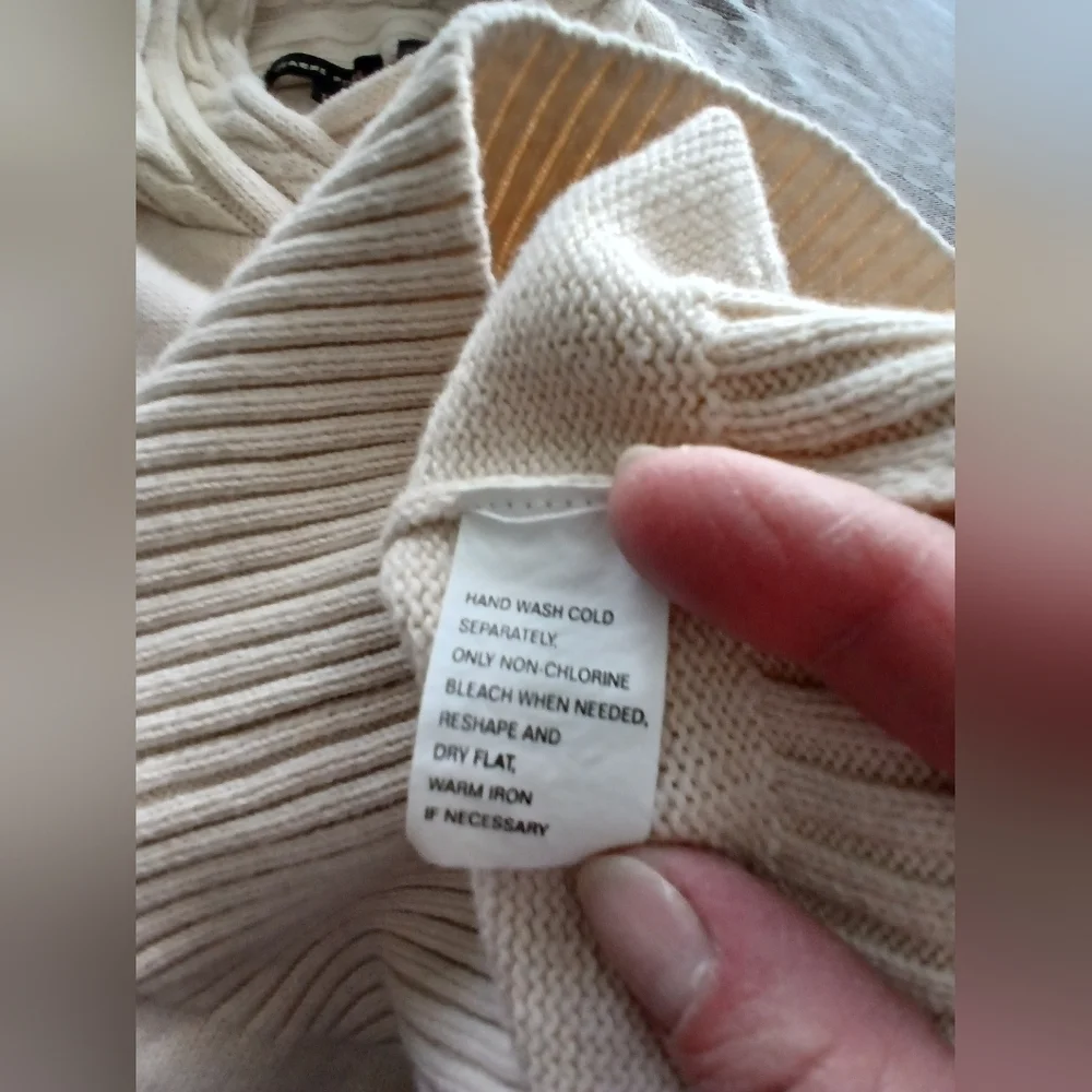 Jeanne Pierre Shawl Neck Womens Large Fishermen Sweater Comfy Outdoors